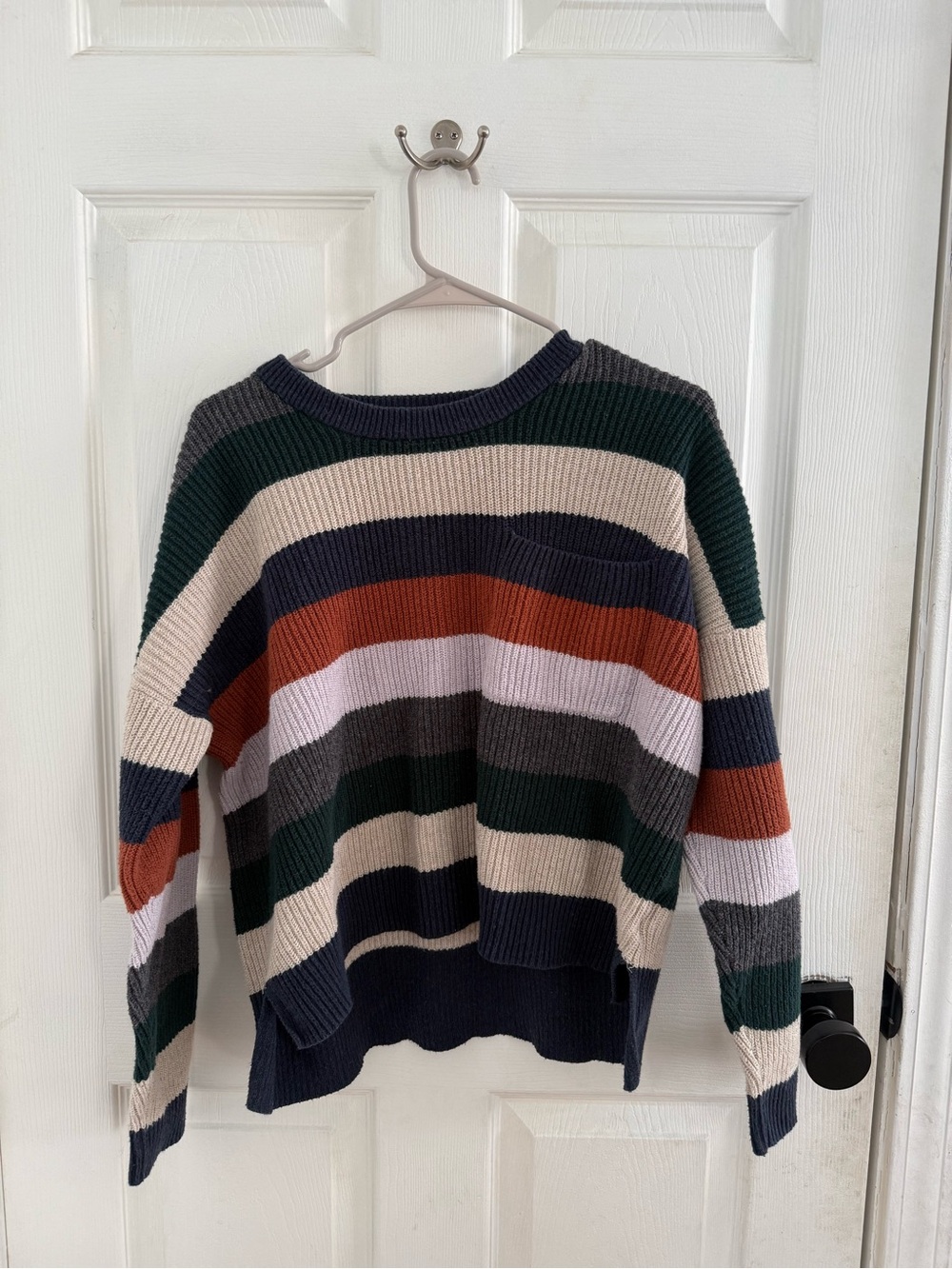 Madewell Striped Knit Sweater — Multicolor — Large